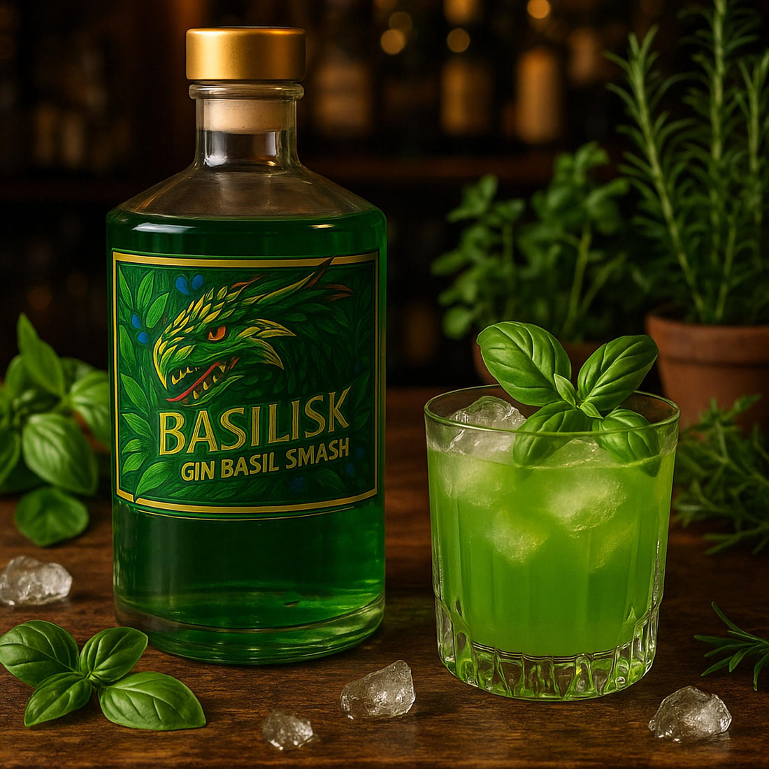 Gin Basil Smash: storia, botaniche e Basilisk ready to drink