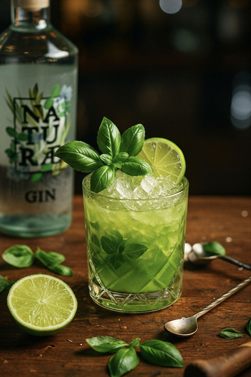 Basil Whisper – Basil Smash con Gin Naturae Herbarium e lime