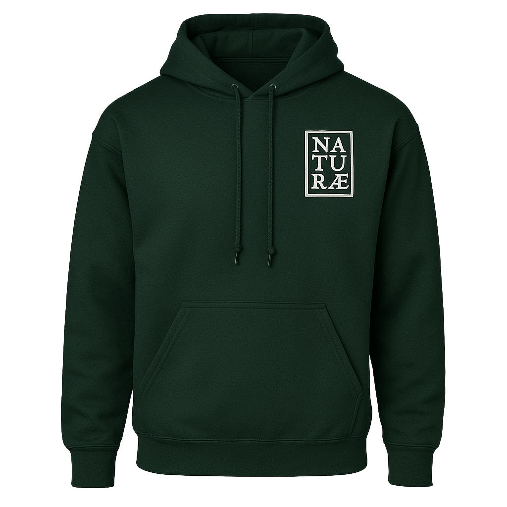 Felpa verde con cappuccio Naturae Spirits con logo ricamato