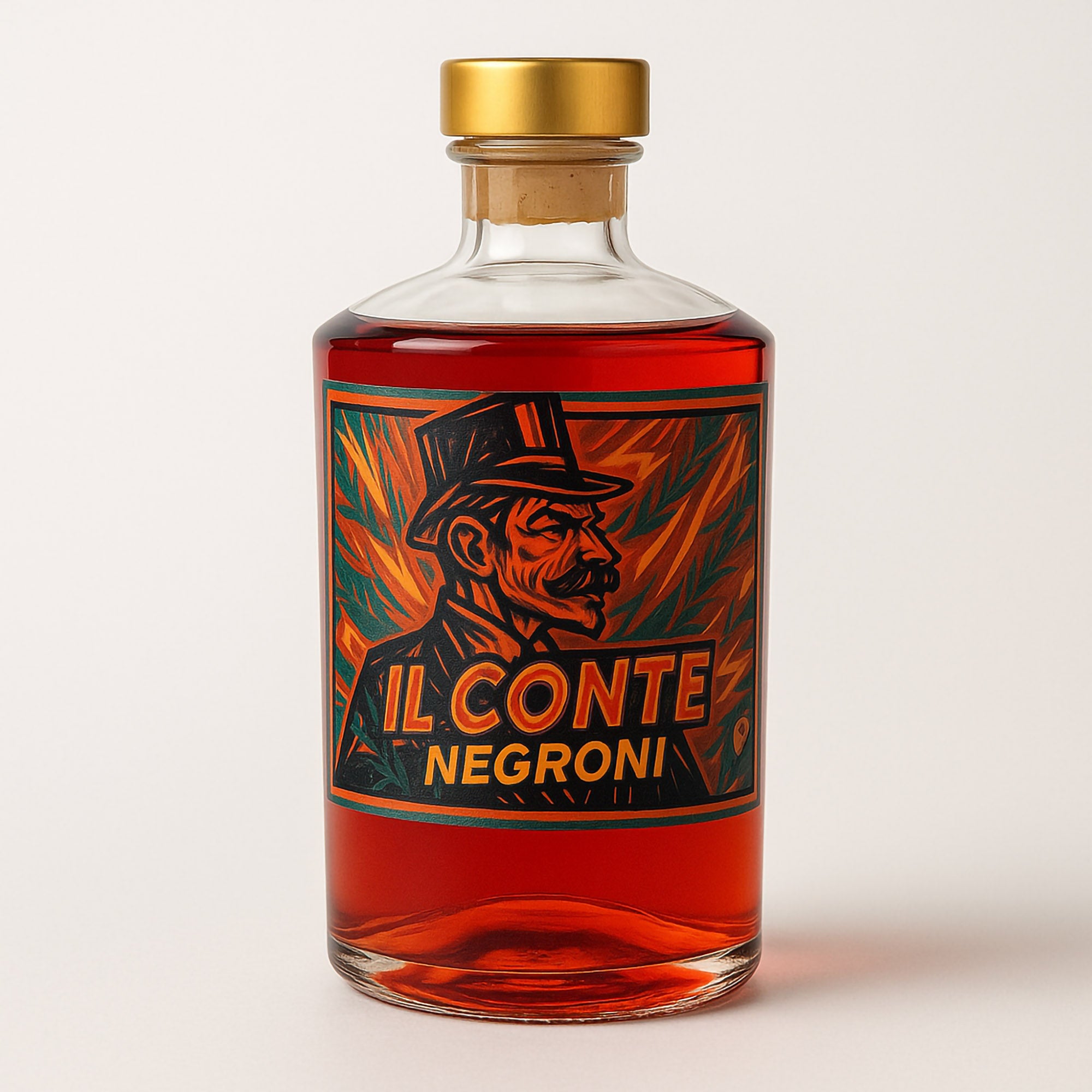Il Conte Negroni ready to drink  Naturae Spirit, cocktail artigianale a base di Naturae Gin, Vermouth rosso e Bitter, ispirato al classico Negroni italiano. Bottiglia da 0,5