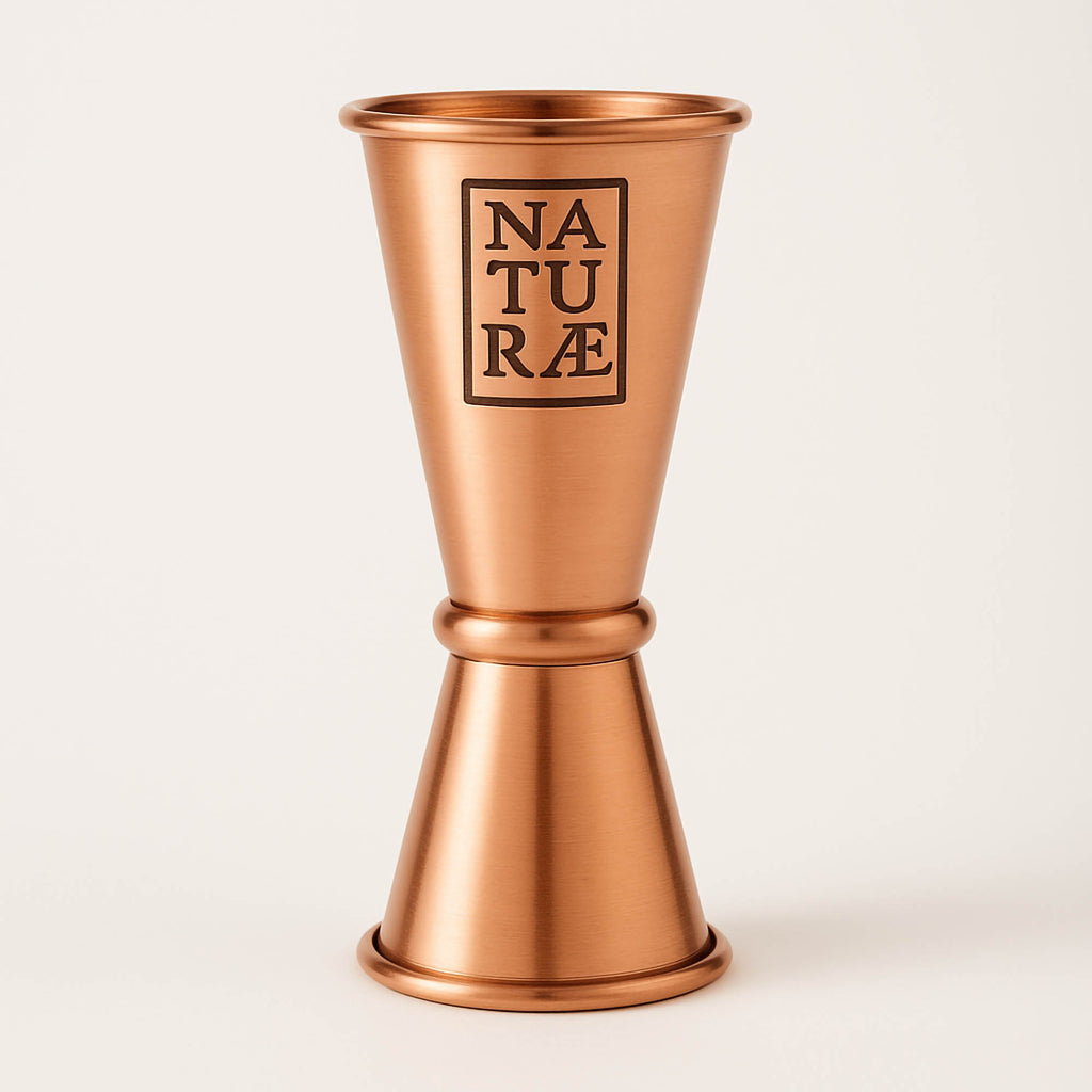 Jigger Color Bronzo Naturae Spirits in acciaio inox con finitura artigianale made in Italy