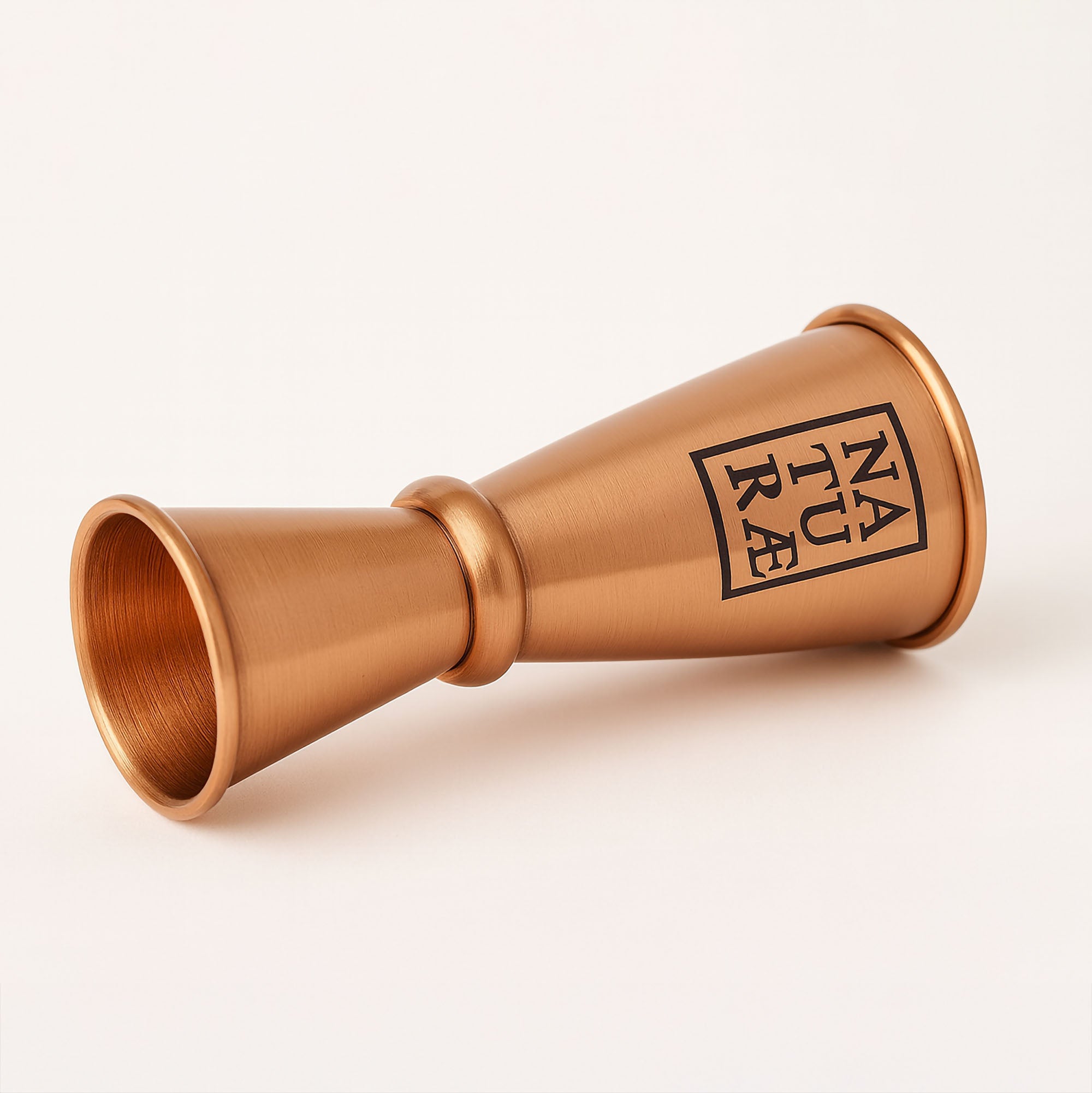 Jigger Color Bronzo Naturae Spirits in acciaio inox con finitura artigianale 